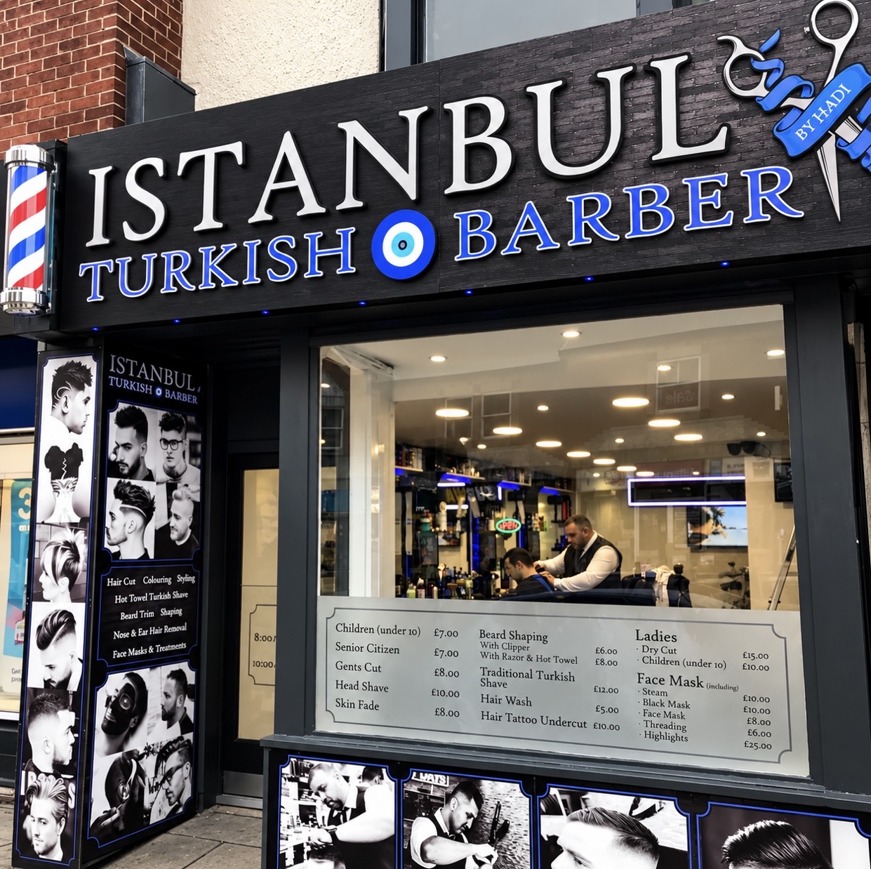 Istanbul Turkish Barber Filey storefront and signage
